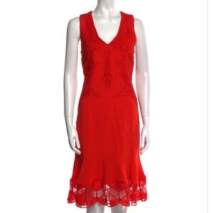 Jonathan Simkhai Red Lace Accent Dress